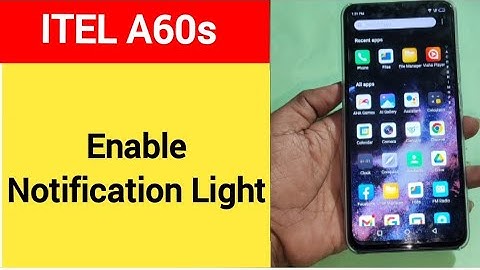 How to enable notification light, Itel A60s me notification light enable kaise karen, lighting