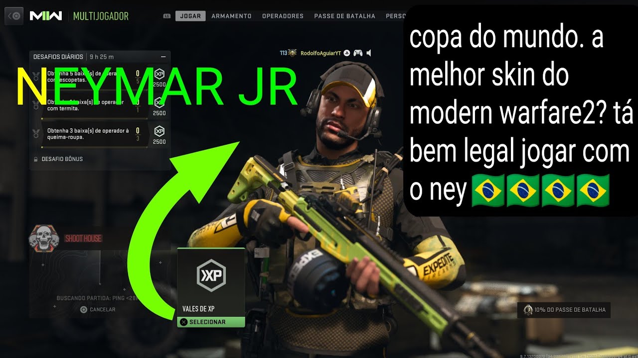 Neymar no Warzone 2: Como conseguir a skin do craque no Call of