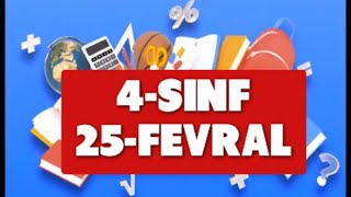 Online maktab Online darslar 4-SINF 25-FEVRAL