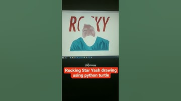 Rocking Star YASH Drawing using Python Turtle | Credits to @VastCoding | KGF Chapter 2 | Rocky |