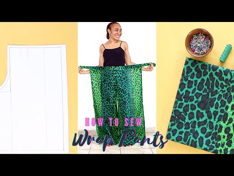 💯✓ One size fits all Trouser Cutting And Stitching | How to Cut And Sew A  Simple Wrap Trouser Pants - YouTube