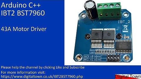 #149 Arduino C++ IBT2 BST7960 Motor Driver 43A