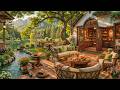 Happy March Morning Jazz at Outdoor Coffee Shop Ambience🍃Smooth Piano Jazz Music for Start Your Day