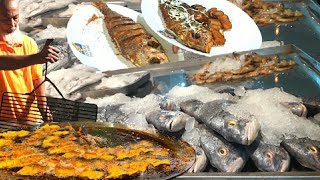 Amazing Fried Fish &amp; Grilled Fish At Rashid Sea Food Karachi | Pakistan Biggest Sea Food Street