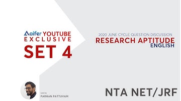 UGC NTA NET 2020 June cycle Previous Year Questions | Research Aptitude |Farhan  | Paper 1 | SET 4
