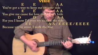 I Walk the Line (Johnny Cash) Strum Guitar Cover Lesson with Lyrics/Chords chords