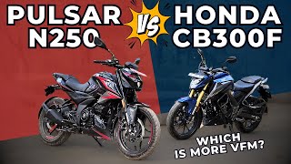2024 Bajaj Pulsar N250 vs Honda CB300F - Detailed Comparison | Which One To Buy? #pulsarn250vscb300r