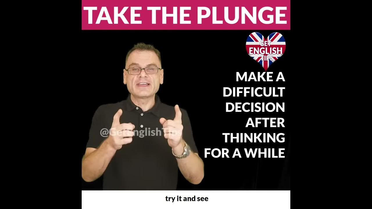 Pomaka English on X: Have you ever heard the idiom 'take the plunge?'😬  More idioms→ #english #learningenglish  #englishphrases #englishidioms  / X