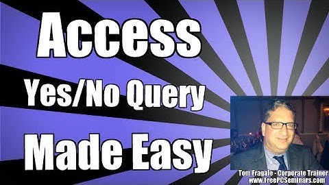 How to make an Access query using yes no fields - Access 2010 Tutorial Access 2013 Access 2007 2016