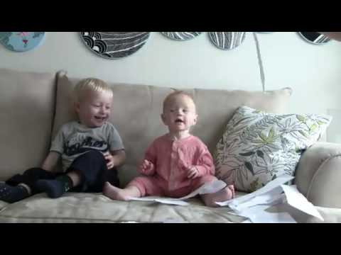 Baby Laughing Hysterically at Ripping Paper - Kids Funny Videos - YouTube