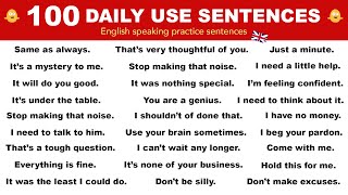 100 Daily Use Sentences in English | Short Sentences | Spoken English Practice