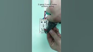 2 gang 2 way 5 holes socket wiring #wire #socket #electrician