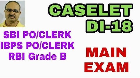 CASELET DI-18 SBI PO/IBPS PO/RBI Grade B #Amar Sir