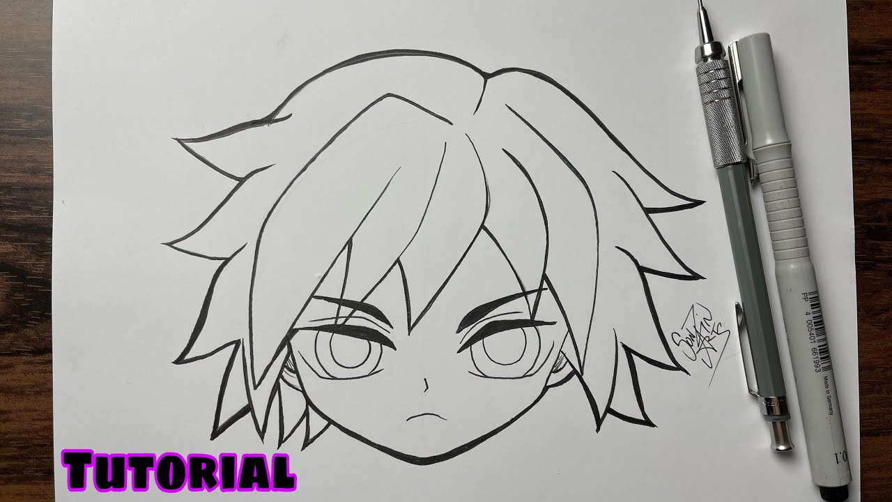 passo a passo de como desenhar o tomioka #anime #demonslayer