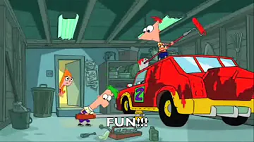 Phineas and Ferb theme song backwards with lyrics HD