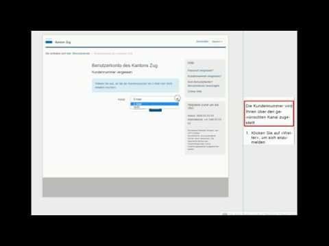 ZUGLOGIN Benutzerkonto Kundennummer vergessen