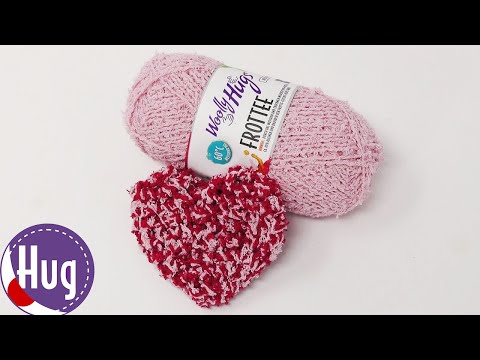 【編み物教室】ハートのデコを編もう フリンジ付き毛糸を使って