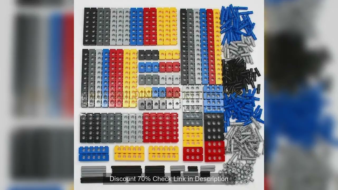 Technical Building Blocks Parts Bulk MOC Thick Bricks 6 Color Combination Accessories Studded Long B