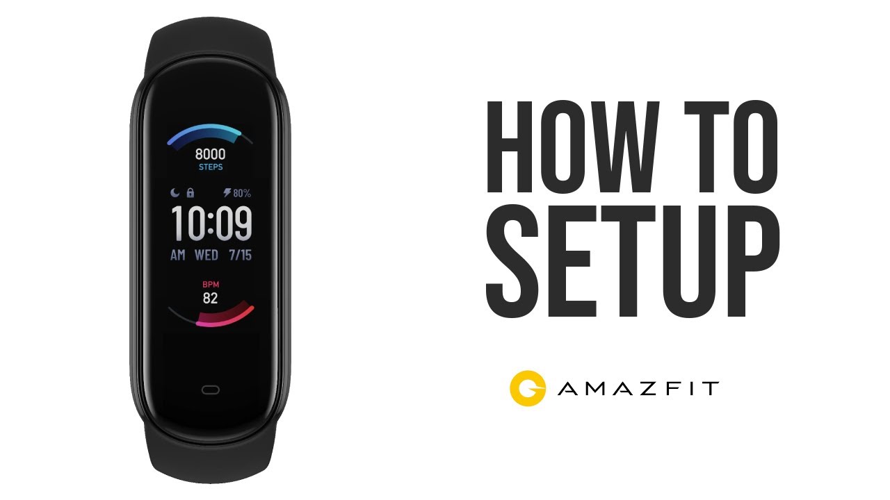 Amazfit Band 5 - How to Pair/Connect/Setup to Smartphone 