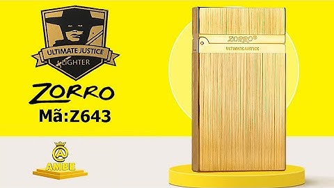 Bật lửa xăng đá nguyên khối cao cấp Zorro Z643 đẹp sang trọng