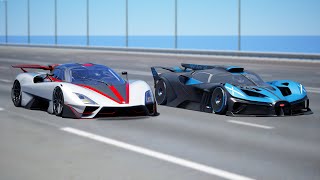 +1000KMH!!! Bugatti Bolide vs SSC Tuatara Aggressor | DRAG & TRACK RACE