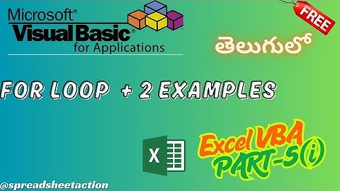 Excel VBA For Loop in Telugu | 2 Real-Time Examples | Print 1 to 1000, Top 10 Cells Red | Part 5