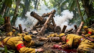 Japanese troops enter the jungle to hunt guerrillas, but trigger a trap and are wiped out！