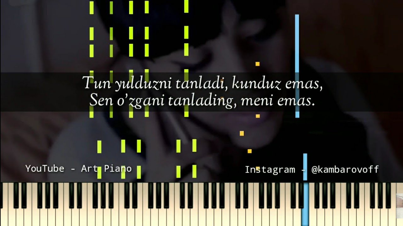 Meni emas   Kamola Ummon karaoke clip piano version 2021