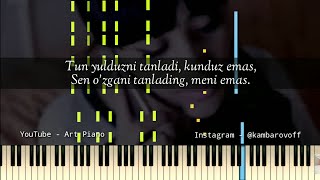 Meni emas - Kamola (Ummon) karaoke clip piano version 2021