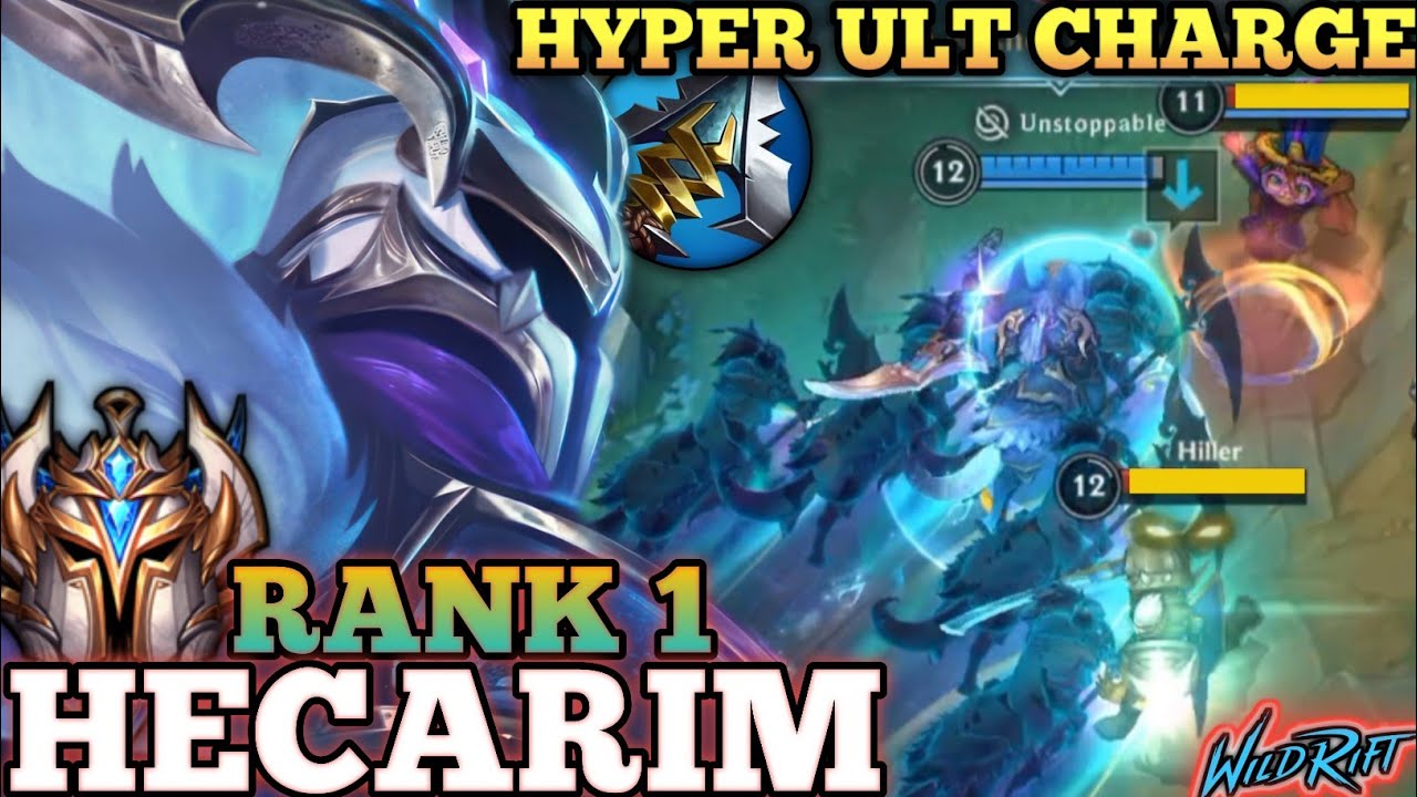 HECARIM AGGRESSIVE GANK MVP PLAY! SEMI TANK KILLER - TOP 1 GLOBAL HECARIM BY ンVNZ々 be meo- WILD RIFT