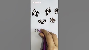 Basic Mehndi Elements For Beginners part 3🔥|Basic Mehndi Shapes For Beginners| hennabyshah #shorts