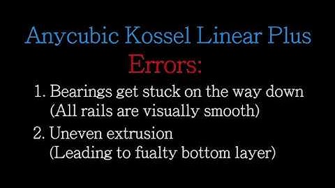 Anycubic Kossel Linear Plus error