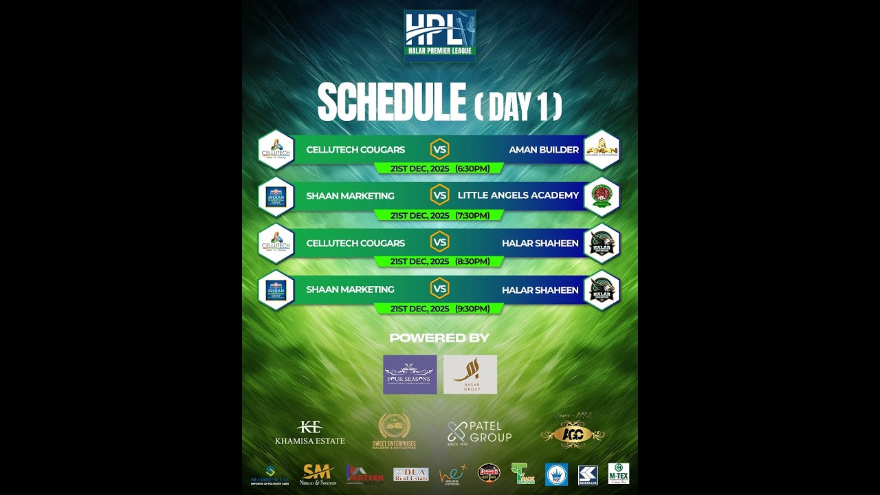 Halar Premier League  | Day 1 |