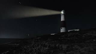 🖤 🌊 Dark Lighthouse in the Rain &amp; Ocean Waves Ambience 🖤