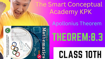 Theorem 8.3,Class 10th KPK Maths in Pashto,Apollonius Theorem,In any triangle the sum of squares……