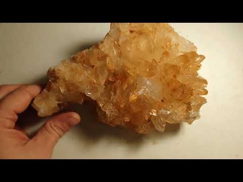 Cleaning a Quartz Crystal Cluster
