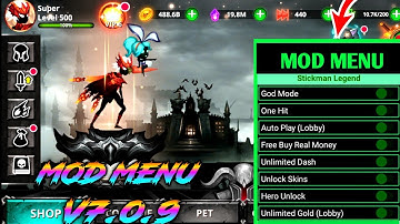Stickman Legends MOD MENU 7.0.9 Unlocked All Characters 🔥