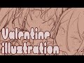 【お絵描き雑談】オリキャラバレンタインイラスト描きます【Live drawing】