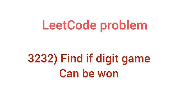 3232) Find if digit game can be won | Leetcode problem in Arrays