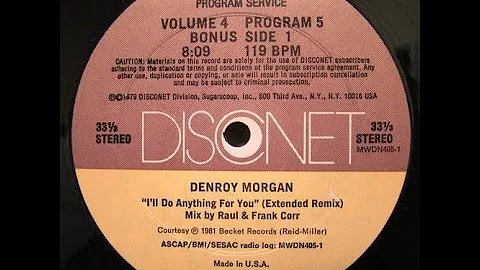 I'll Do Anything For You (Disconet) - Denroy Morgan