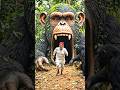 Chimpanzee Chases Grandpa for a Bunch of Ripe Bananas#nature #aianimation #kidsanimation #facts #ai