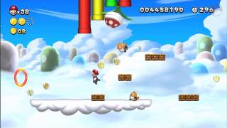 Meringue Clouds-1 Land Of Flying Blocks [New Super Mario Bros Wii U] screenshot 2