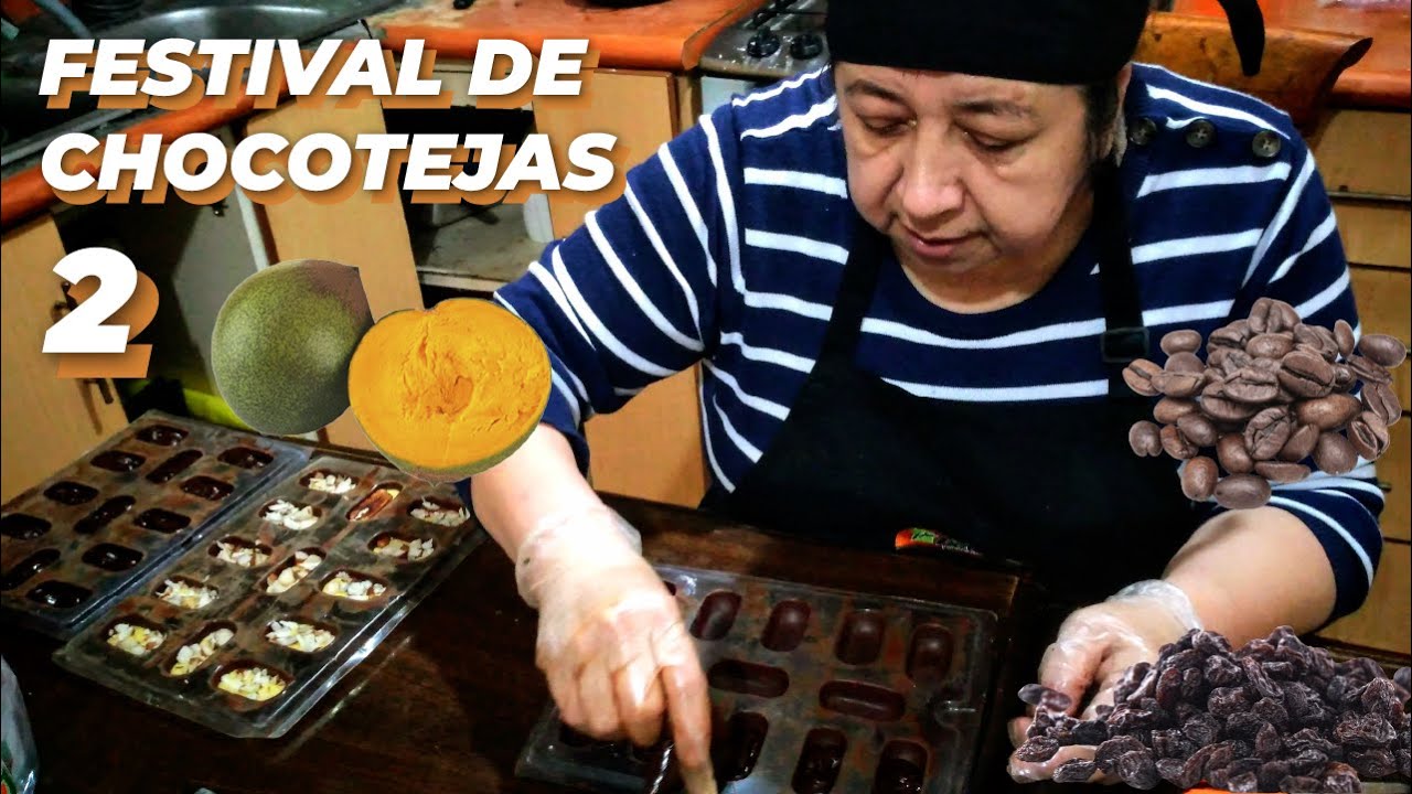 Cómo hacer CHOCOTEJAS ESPECIALES de CAFÉ, PASAS BORRACHAS, LÚCUMA | Festival de Chocotejas (parte 2)