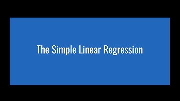 2.1 - The Simple Linear Regression