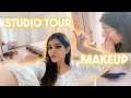 Quick STUDIO Tour *It's Messy*  |Trying out New MAKEUP Looks