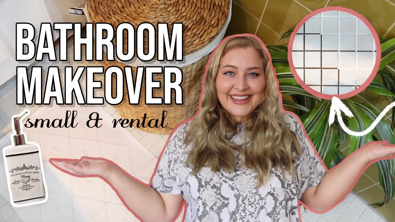 SMALL, RENTAL BATHROOM MAKEOVER ON A BUDGET 2021 YouTube