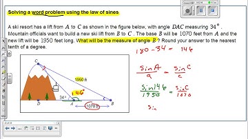 Solving a word problem using the law of sines