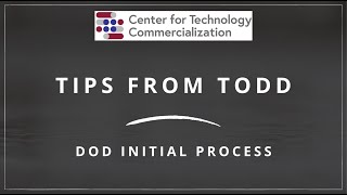 Tips from Todd, Sn. 2 Ep. 2 - DOD Initial Process