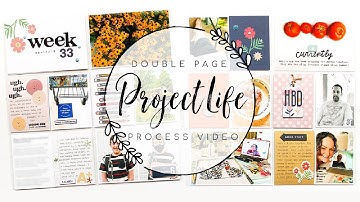 12x12 Double Page Project Life Process Video | Week 33 - Studio Calico