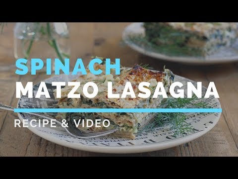 Matzoh Lasagna : Spinach and Ricotta Matzah Lasagna Recipe & Video